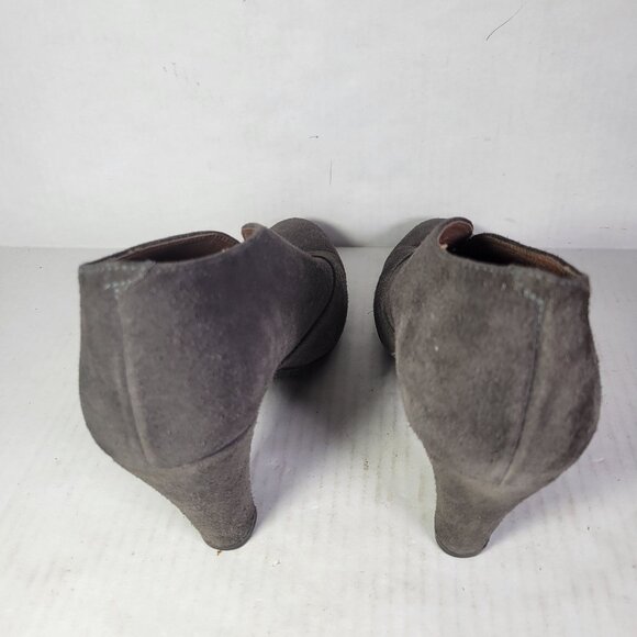 Eric Michael Women Gray Suede High Heel Ankle Booties Shoes Size EU39/US 8.5/9 - Picture 3 of 8